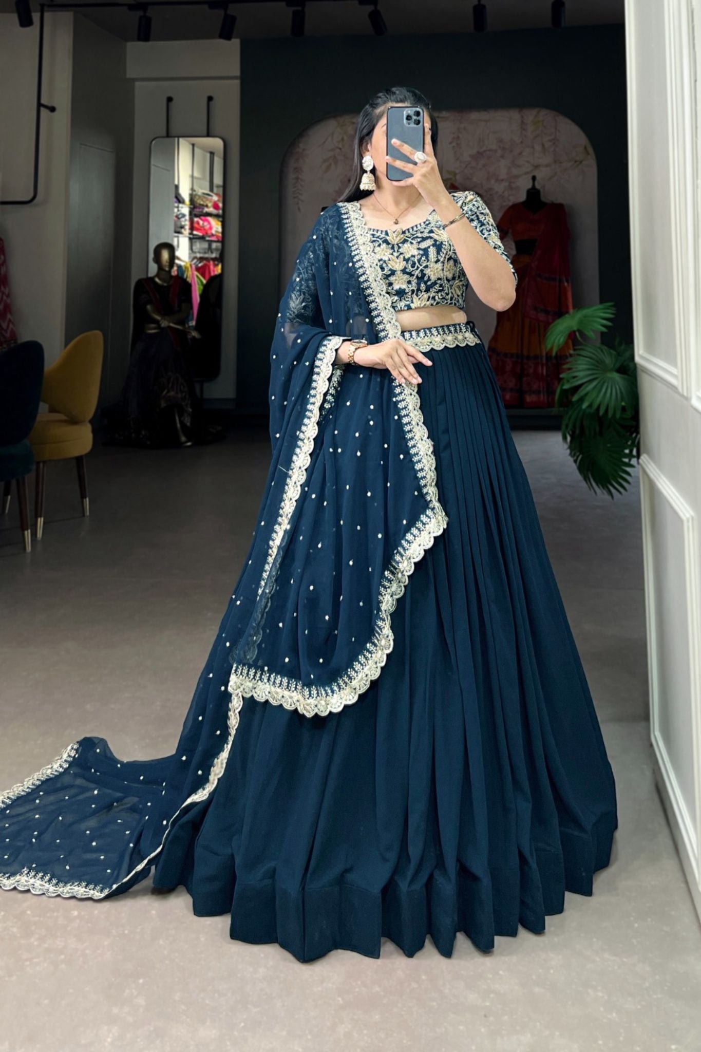 Sequins Royal Bliss Embroidered Georgette Lehenga Choli