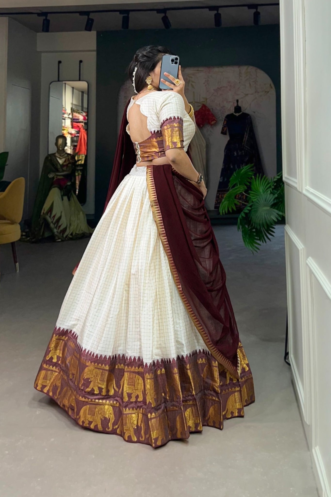 Tradition Kalyani Cotton Zari Weaving Work Lehenga Choli