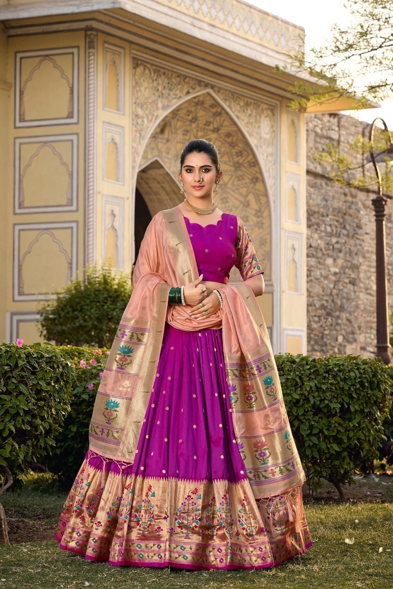 Paithani Designer Jacquard Silk Designer Lehenga Choli