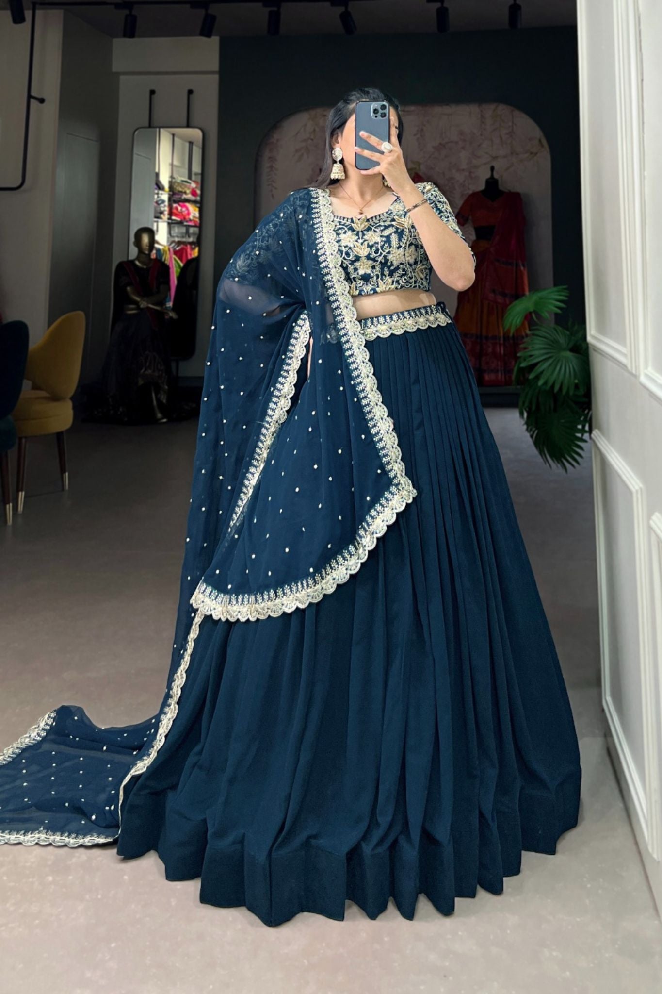 Sequins Royal Bliss Embroidered Georgette Lehenga Choli