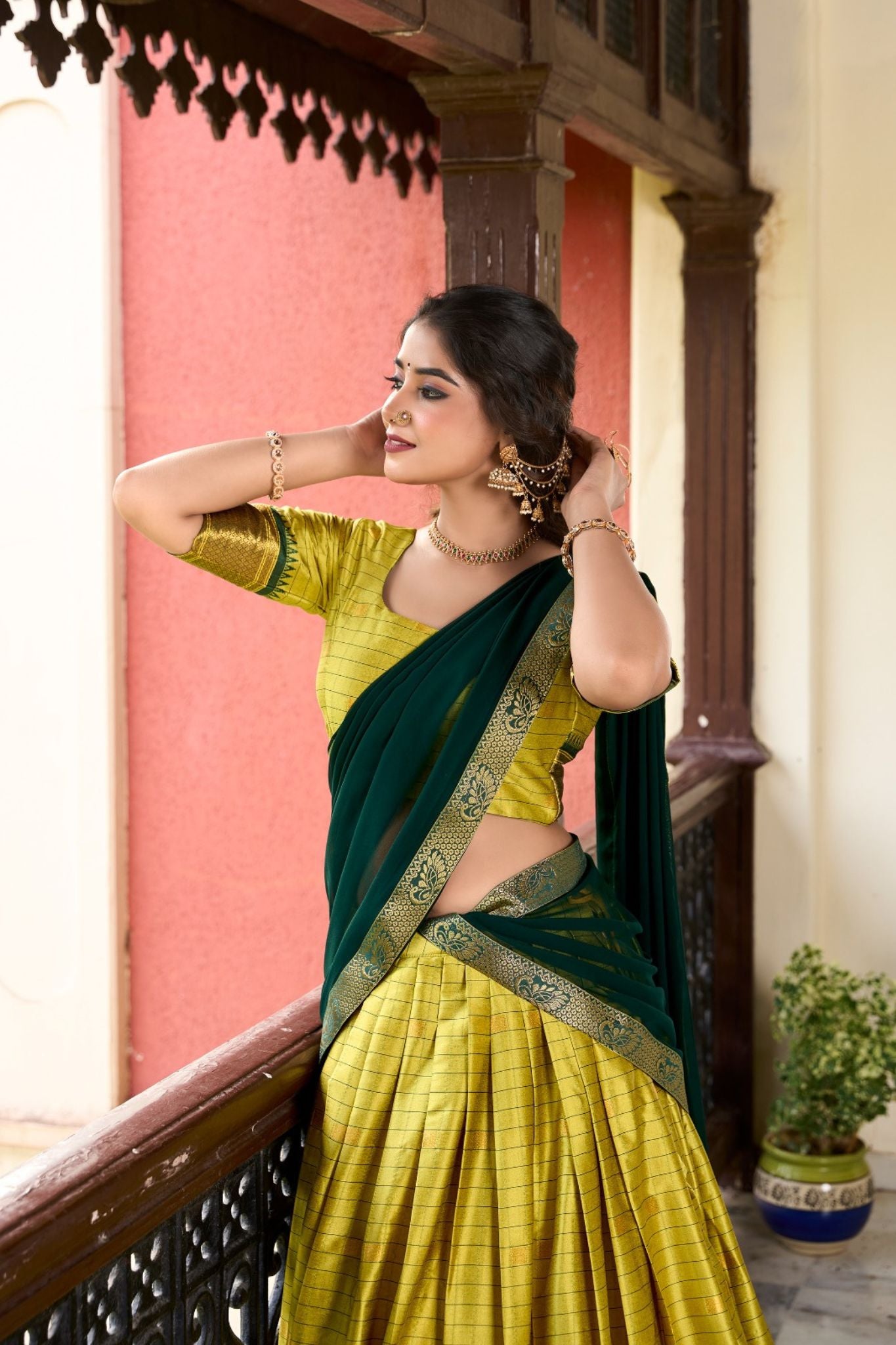 Cotton Silk Weaving Work Paithani Style Lehenga Choli