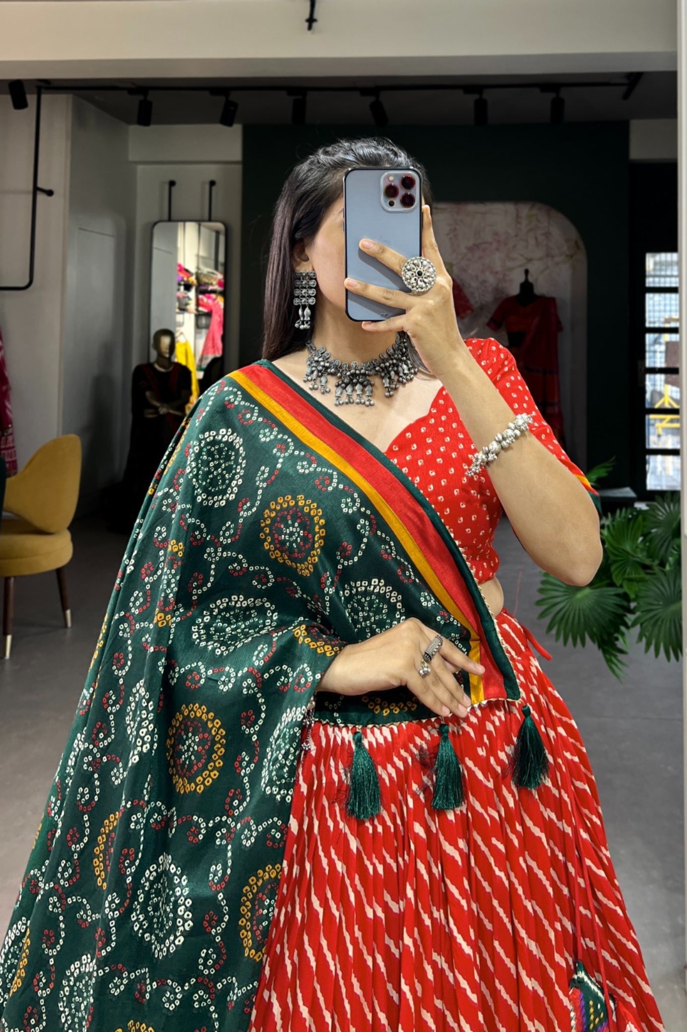 Embrace Patola Leheriyu Printed Lehenga Choli