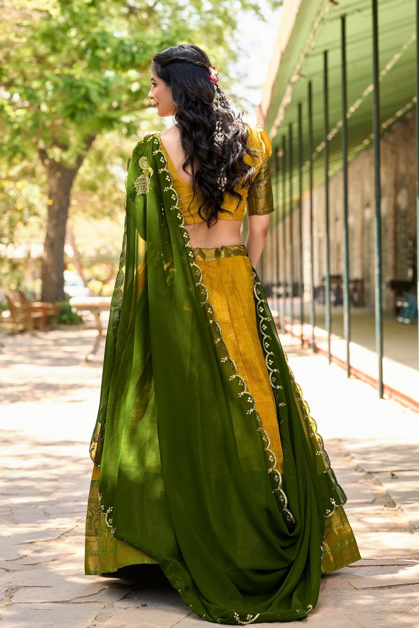 Elegance Kanjivaram Zari Work Lehenga Choli