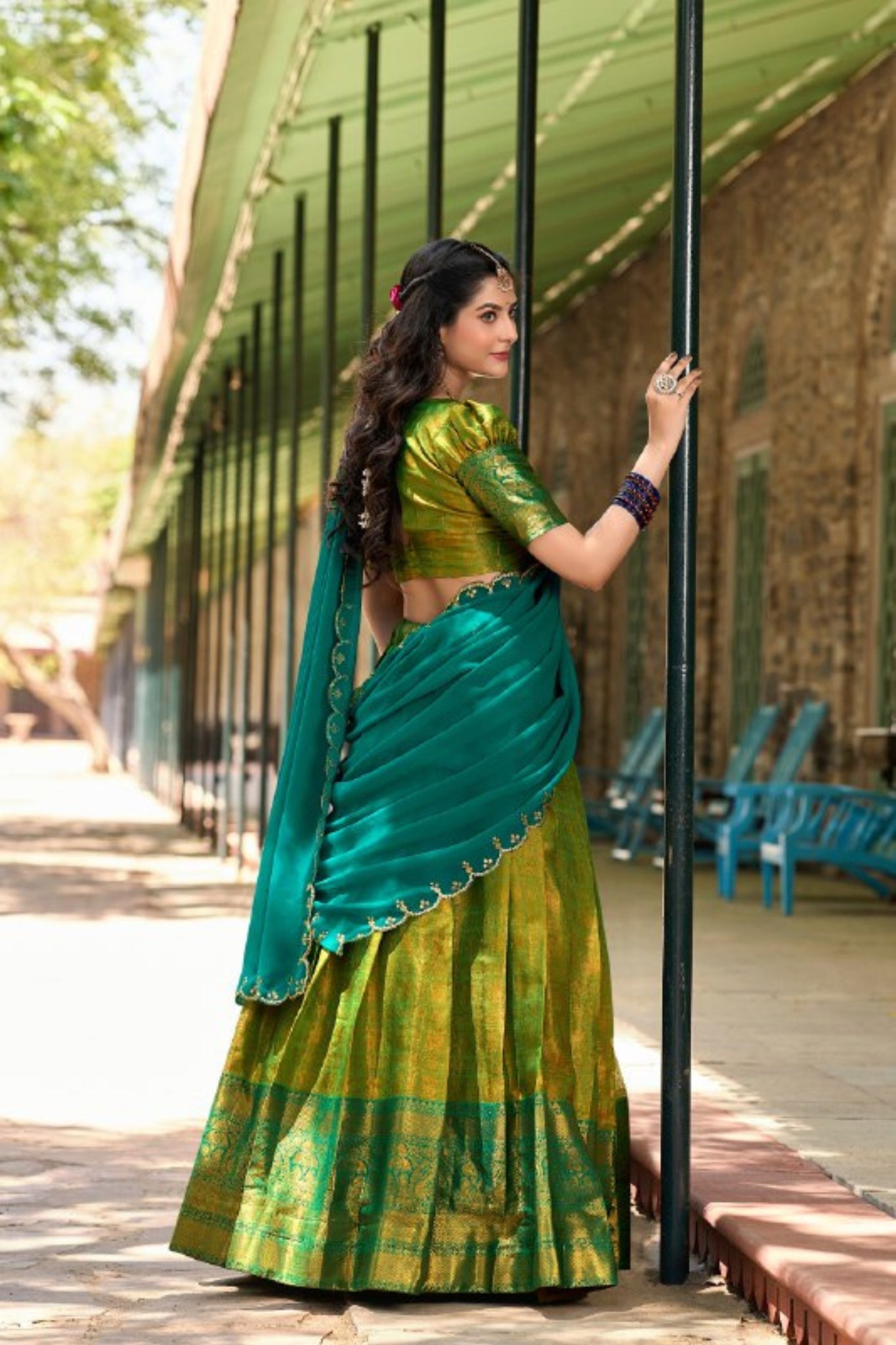 Elegance Kanjivaram Zari Work Lehenga Choli