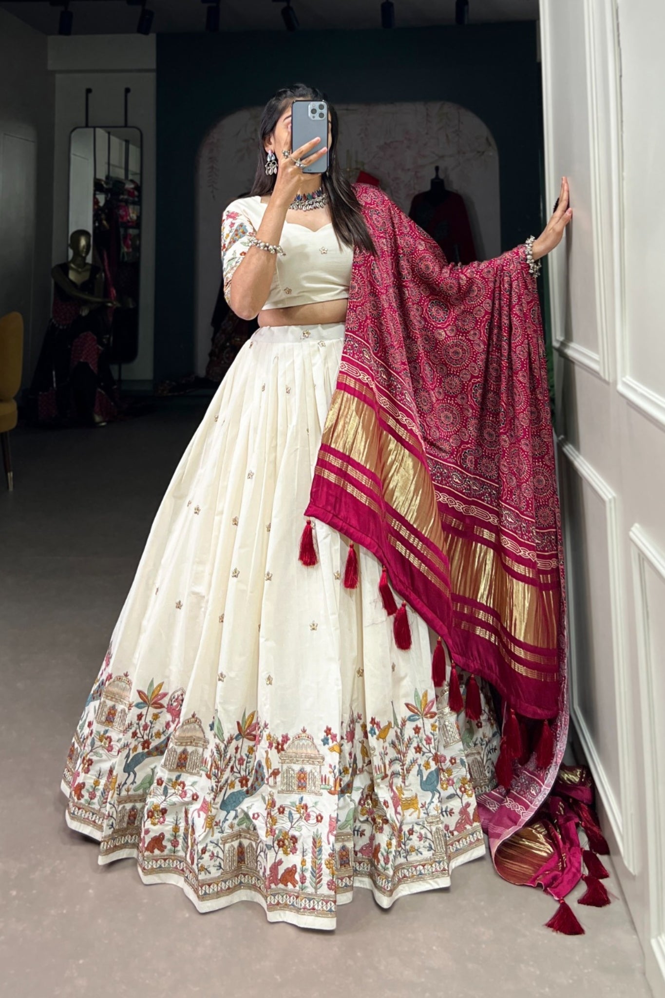 Timeless traditional Sequins Thread Embroidered Lehenga Choli