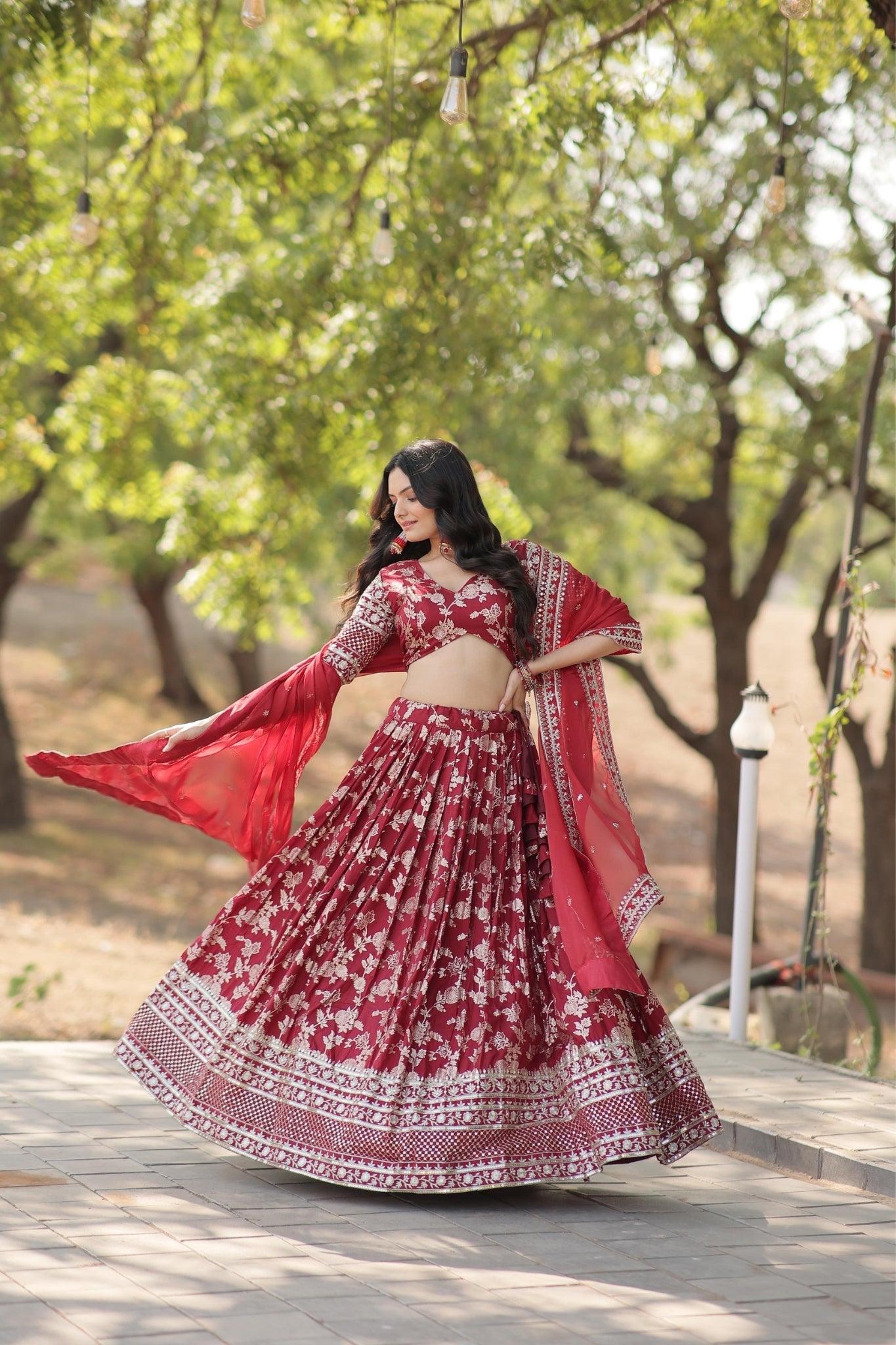 Pure Viscose Stylish Designer Jacquard Lehenga Choli